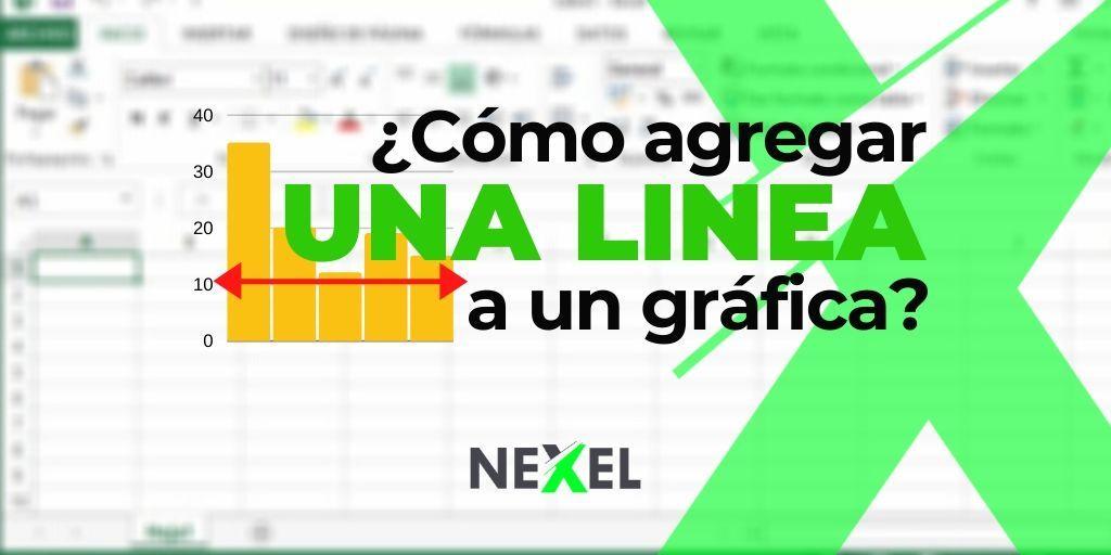 ¿Cómo agregar una linea a una gráfica Excel?