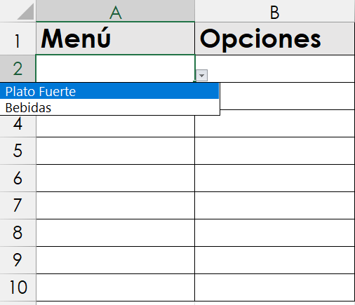 Cómo hacer una lista desplegable en Excel?