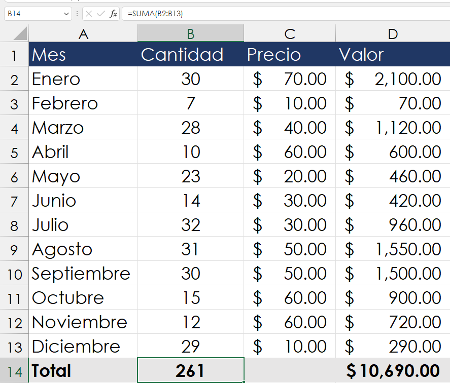 Cómo calcular PROMEDIO PONDERADO en Excel