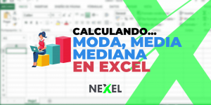 moda mediana media en Excel